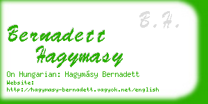 bernadett hagymasy business card